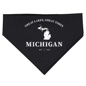 Michigan Great Lakes Great Times USA-Made Doggie Bandana