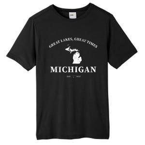 Michigan Great Lakes Great Times Tall Fusion ChromaSoft Performance T-Shirt