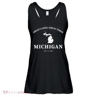 Michigan Great Lakes Great Times Ladies Essential Flowy Tank