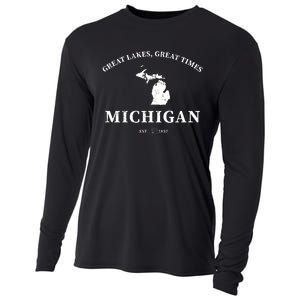 Michigan Great Lakes Great Times Cooling Performance Long Sleeve Crew