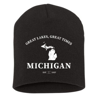 Michigan Great Lakes Great Times Short Acrylic Beanie