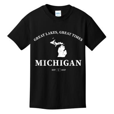 Michigan Great Lakes Great Times Kids T-Shirt