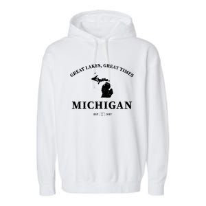 Michigan Great Lakes Great Times Garment-Dyed Fleece Hoodie