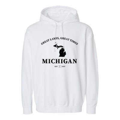 Michigan Great Lakes Great Times Garment-Dyed Fleece Hoodie