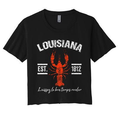 Mardi Gras Louisiana Crawfish Tee New Orleans Men Women Gift Women's Crop Top Tee