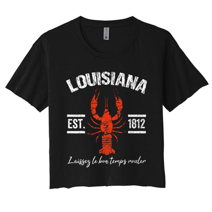 Mardi Gras Louisiana Crawfish Tee New Orleans Men Women Gift Women's Crop Top Tee