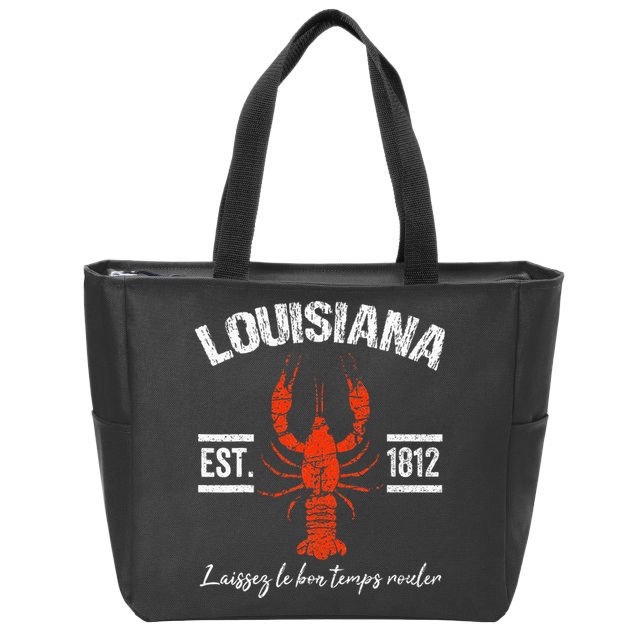 Mardi Gras Louisiana Crawfish Tee New Orleans Men Women Gift Zip Tote Bag