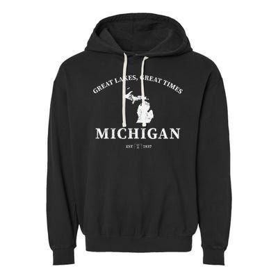 Michigan Great Lakes Great Times Garment-Dyed Fleece Hoodie