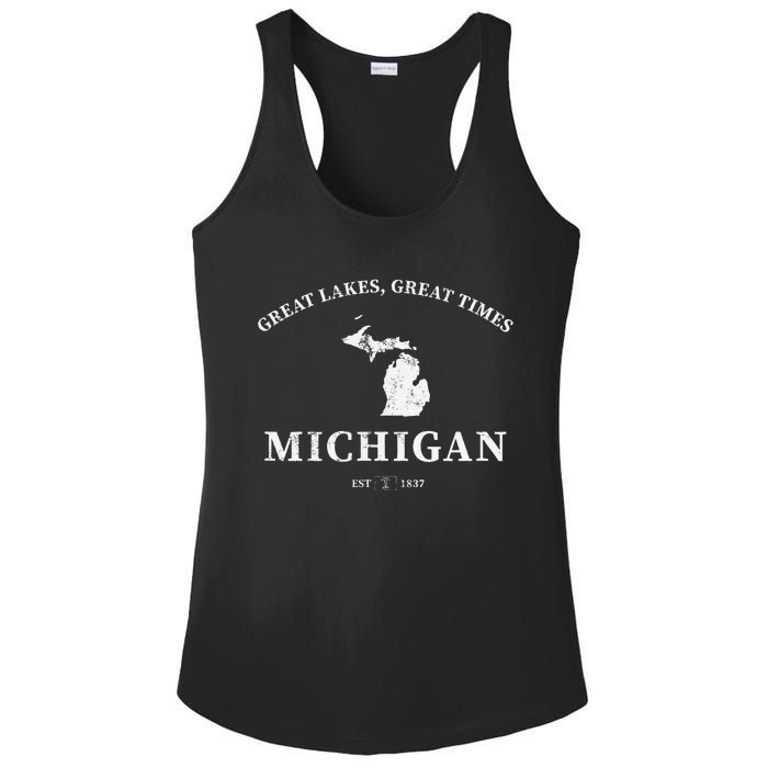 Michigan Great Lakes Great Times Ladies PosiCharge Competitor Racerback Tank