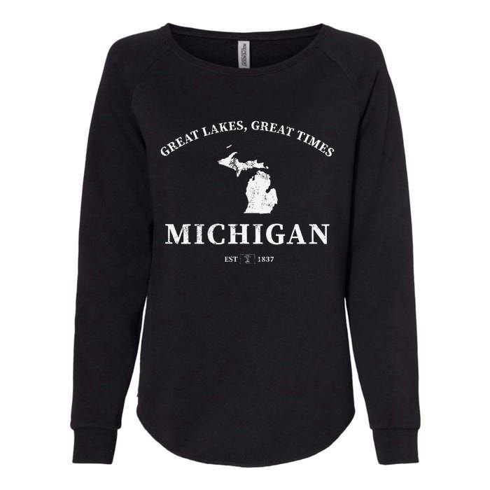 Michigan Great Lakes Great Times Womens California Wash Sweatshirt