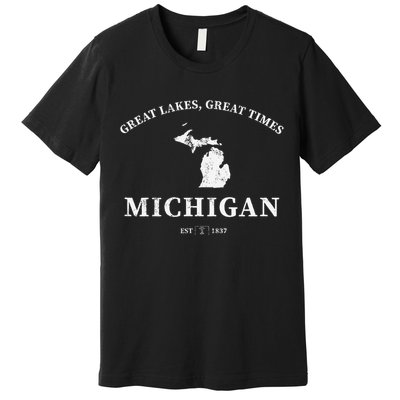 Michigan Great Lakes Great Times Premium T-Shirt