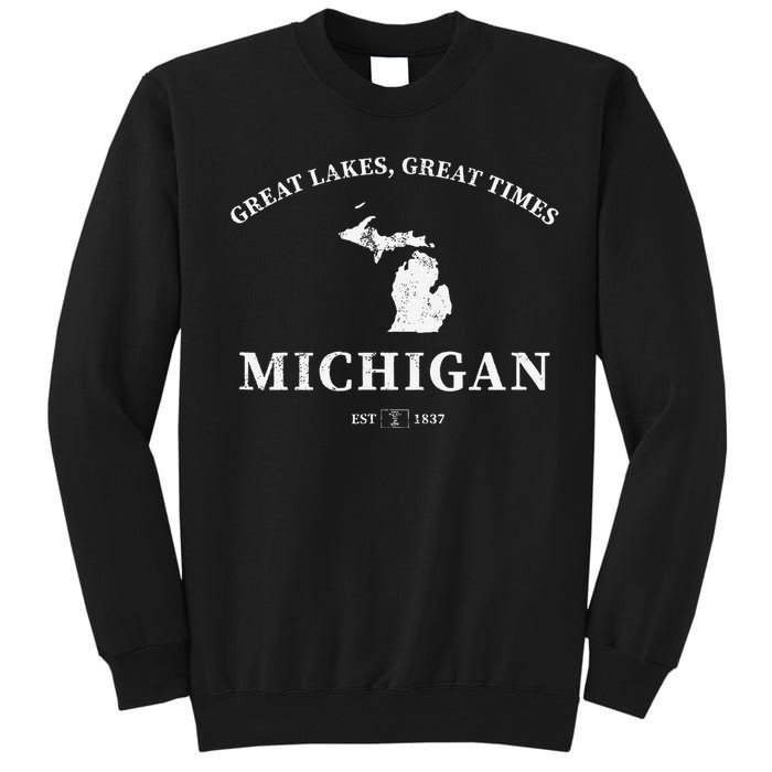 Michigan Great Lakes Great Times Tall Sweatshirt