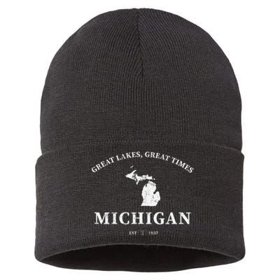 Michigan Great Lakes Great Times Sustainable Knit Beanie