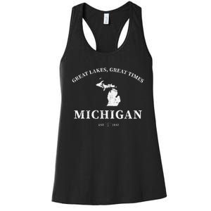 Michigan Great Lakes Great Times Women's Racerback Tank