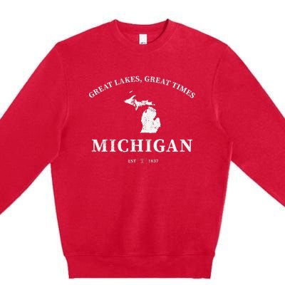 Michigan Great Lakes Great Times Premium Crewneck Sweatshirt