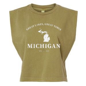 Michigan Great Lakes Great Times Garment-Dyed Women's Muscle Tee