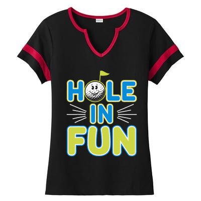 Mini Golf Lover Puttputt Fun Miniature Golf Adventures Ladies Halftime Notch Neck Tee