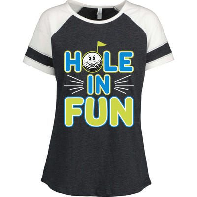 Mini Golf Lover Puttputt Fun Miniature Golf Adventures Enza Ladies Jersey Colorblock Tee