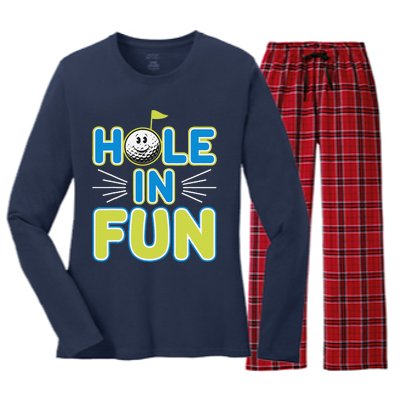 Mini Golf Lover Puttputt Fun Miniature Golf Adventures Women's Long Sleeve Flannel Pajama Set 