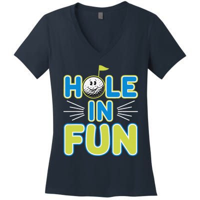 Mini Golf Lover Puttputt Fun Miniature Golf Adventures Women's V-Neck T-Shirt