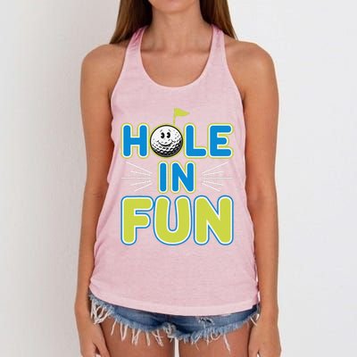 Mini Golf Lover Puttputt Fun Miniature Golf Adventures Women's Knotted Racerback Tank