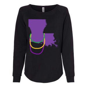 Mardi Gras Louisiana Womens California Wash Sweatshirt