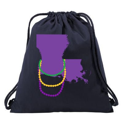 Mardi Gras Louisiana Drawstring Bag