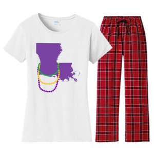 Mardi Gras Louisiana Women's Flannel Pajama Set