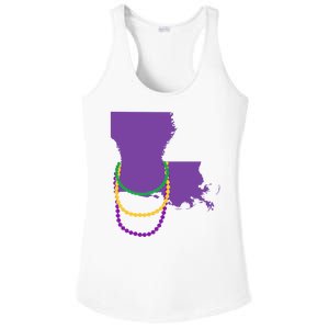 Mardi Gras Louisiana Ladies PosiCharge Competitor Racerback Tank