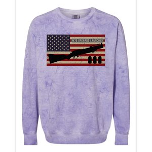 M79 Grenade Launcher Diagram American Flag Colorblast Crewneck Sweatshirt