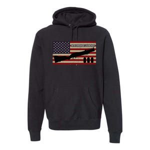 M79 Grenade Launcher Diagram American Flag Premium Hoodie