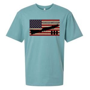 M79 Grenade Launcher Diagram American Flag Sueded Cloud Jersey T-Shirt