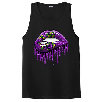 Mardi Gras Lips Fleur De Lys Funny Carnival Party Gift PosiCharge Competitor Tank