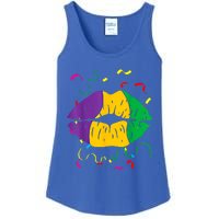 Mardi Gras Lips Queen Carnival Costume Purple And Gold Funny Gift Ladies Essential Tank