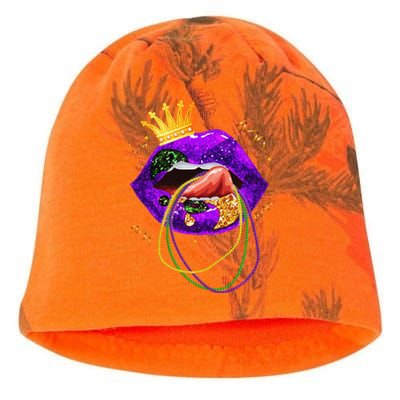 Mardi Gras Lips Queen Carnival Costume Kati - Camo Knit Beanie