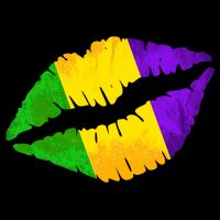 Mardi Gras Lips Design Cooling Performance Crew T-Shirt