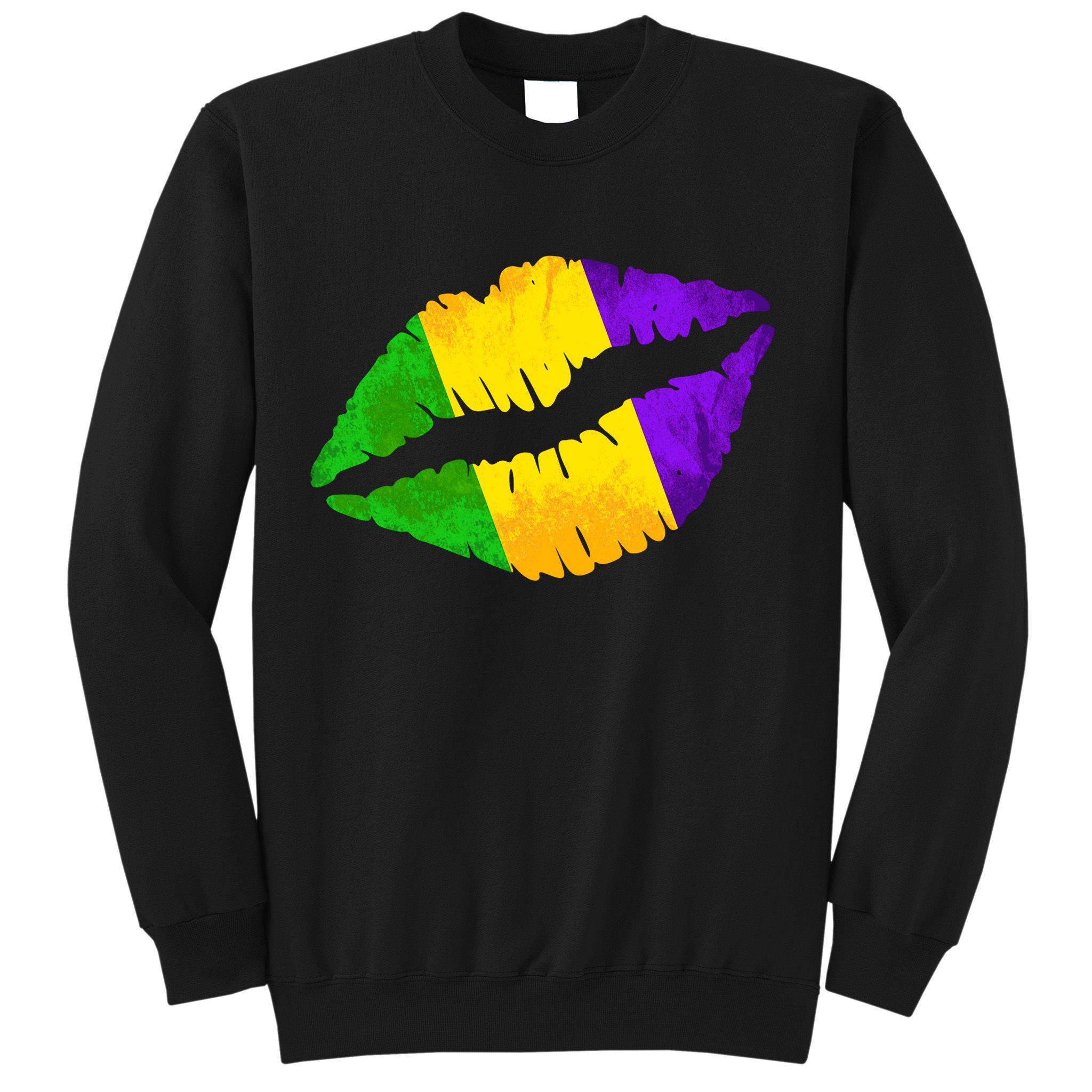 Mardi Gras Lips Design Sweatshirt