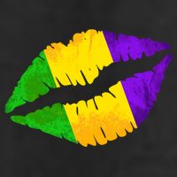 Mardi Gras Lips Design Adult Drive Performance Visor