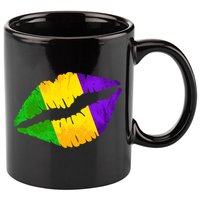 Mardi Gras Lips Design 11oz C Handle Ceramic Mug