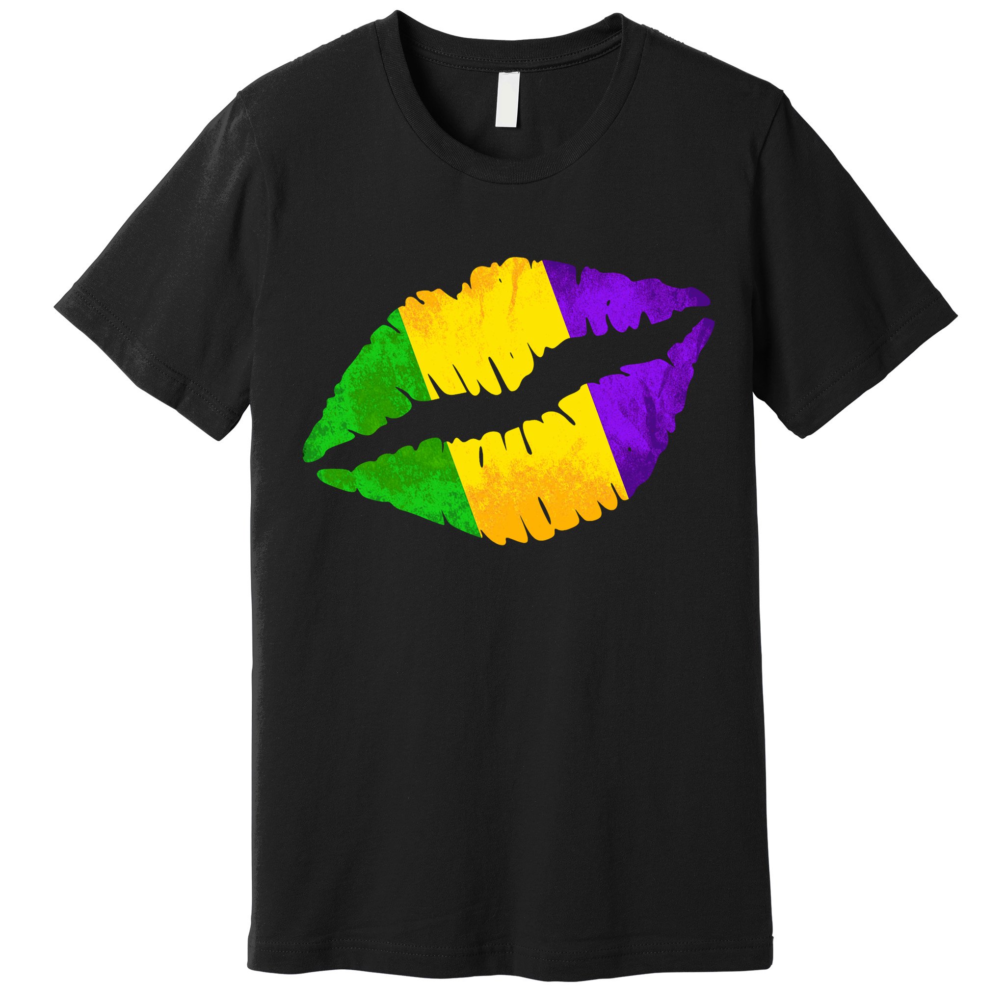 Mardi Gras Lips Design Premium T-Shirt