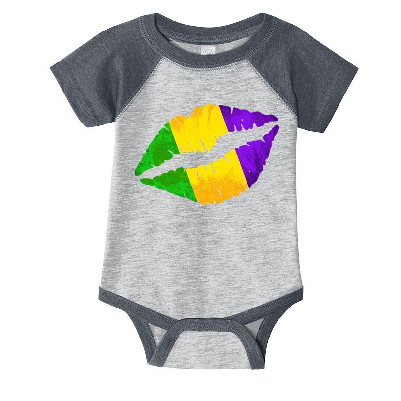 Mardi Gras Lips Design Infant Baby Jersey Bodysuit