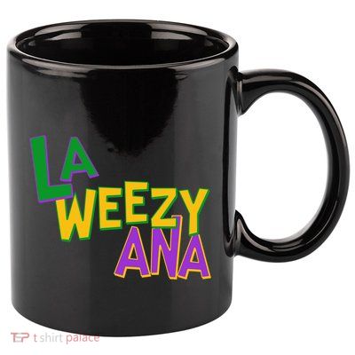 Mardi Gras La Weezy Ana 11oz C Handle Ceramic Mug