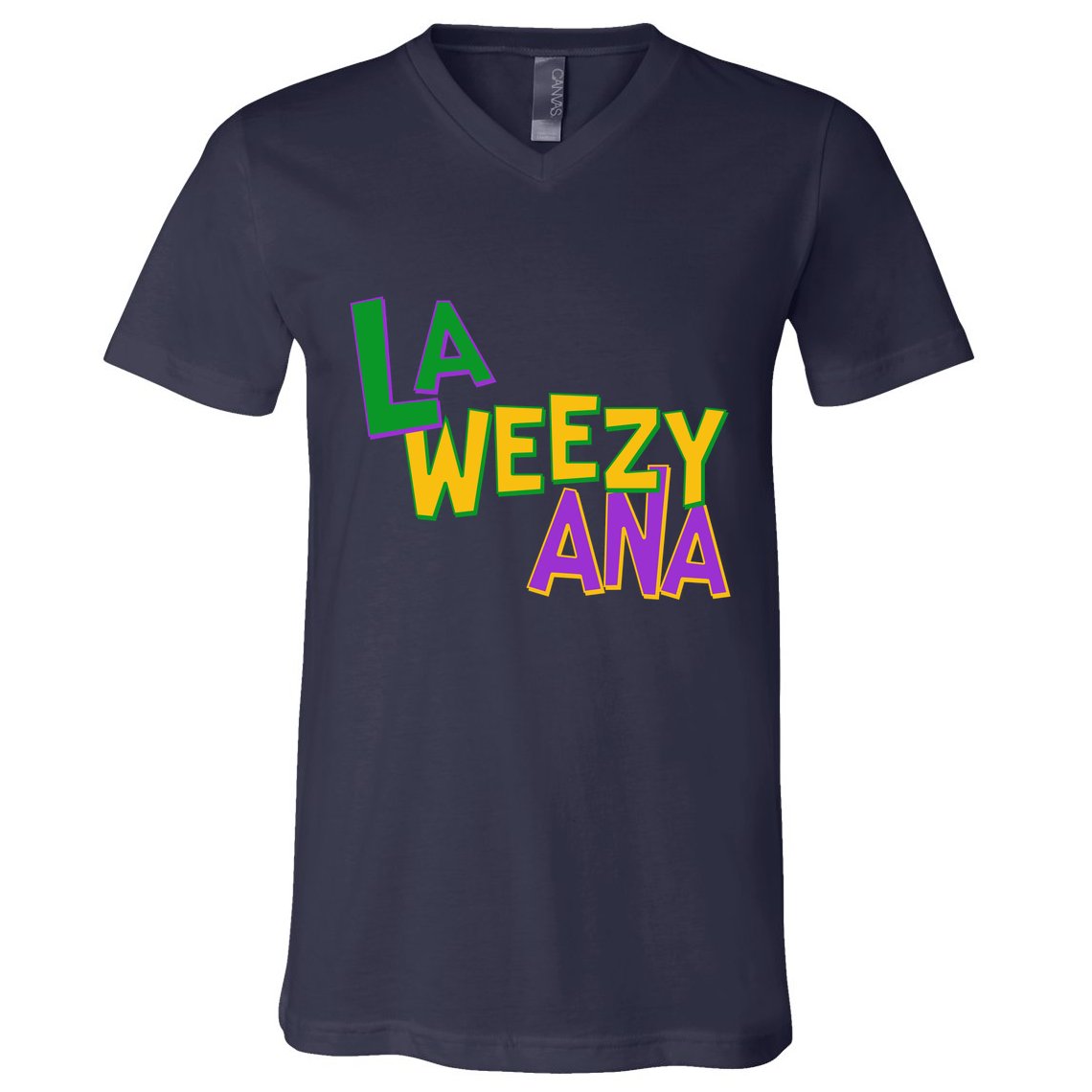 Mardi Gras La Weezy Ana V-Neck T-Shirt