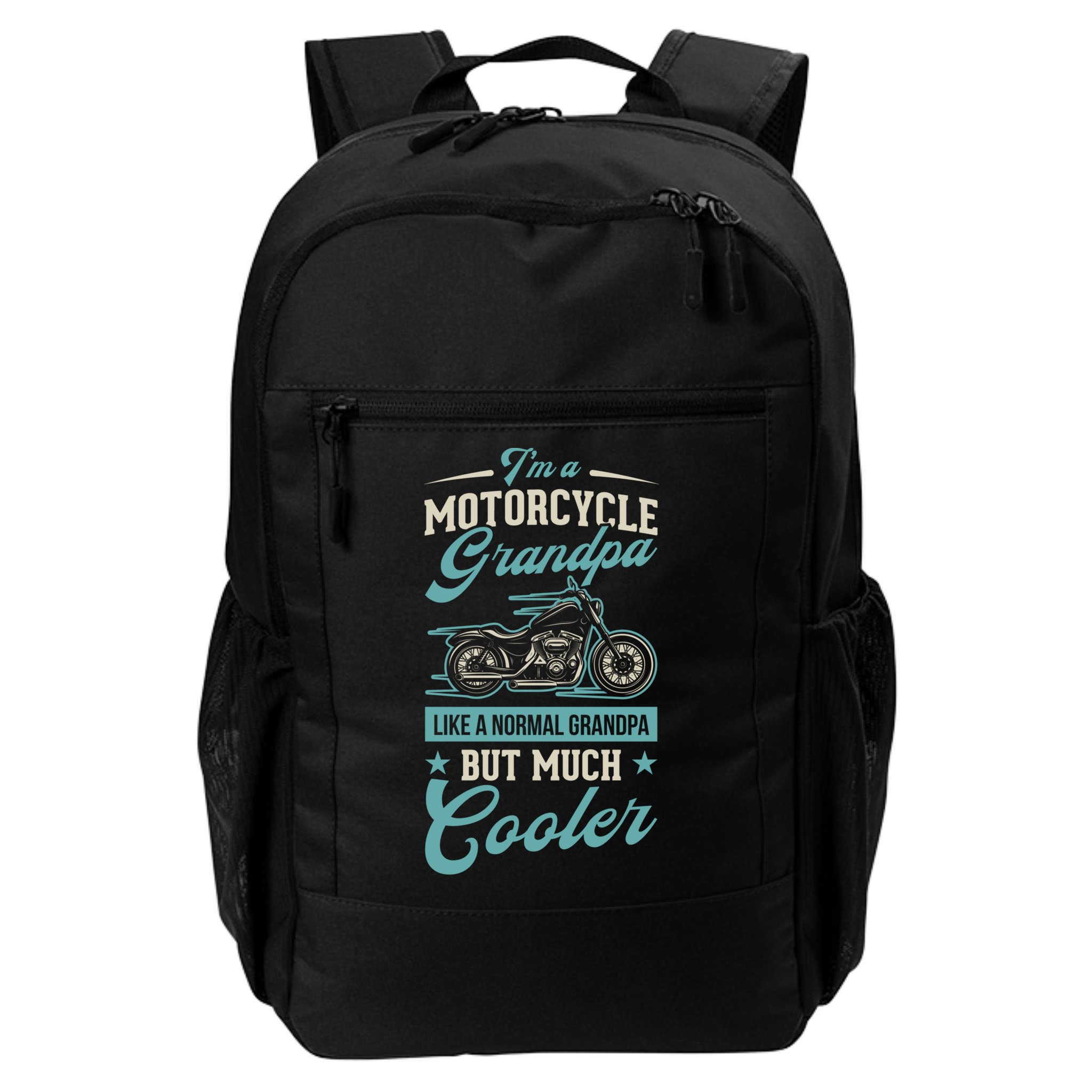 Motorcycle Grandpa Like A Normal Grandpa But Much Cooler Gift Backpack