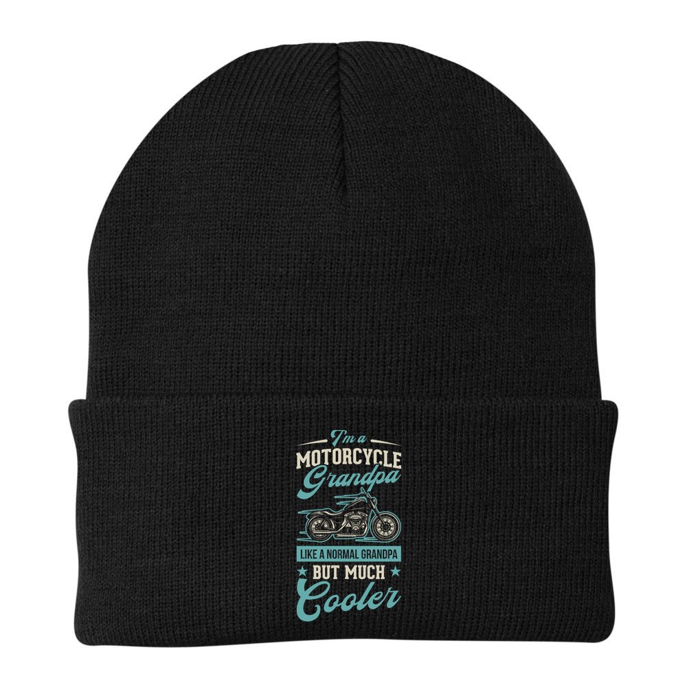 Motorcycle Grandpa Like A Normal Grandpa But Much Cooler Gift Beanie