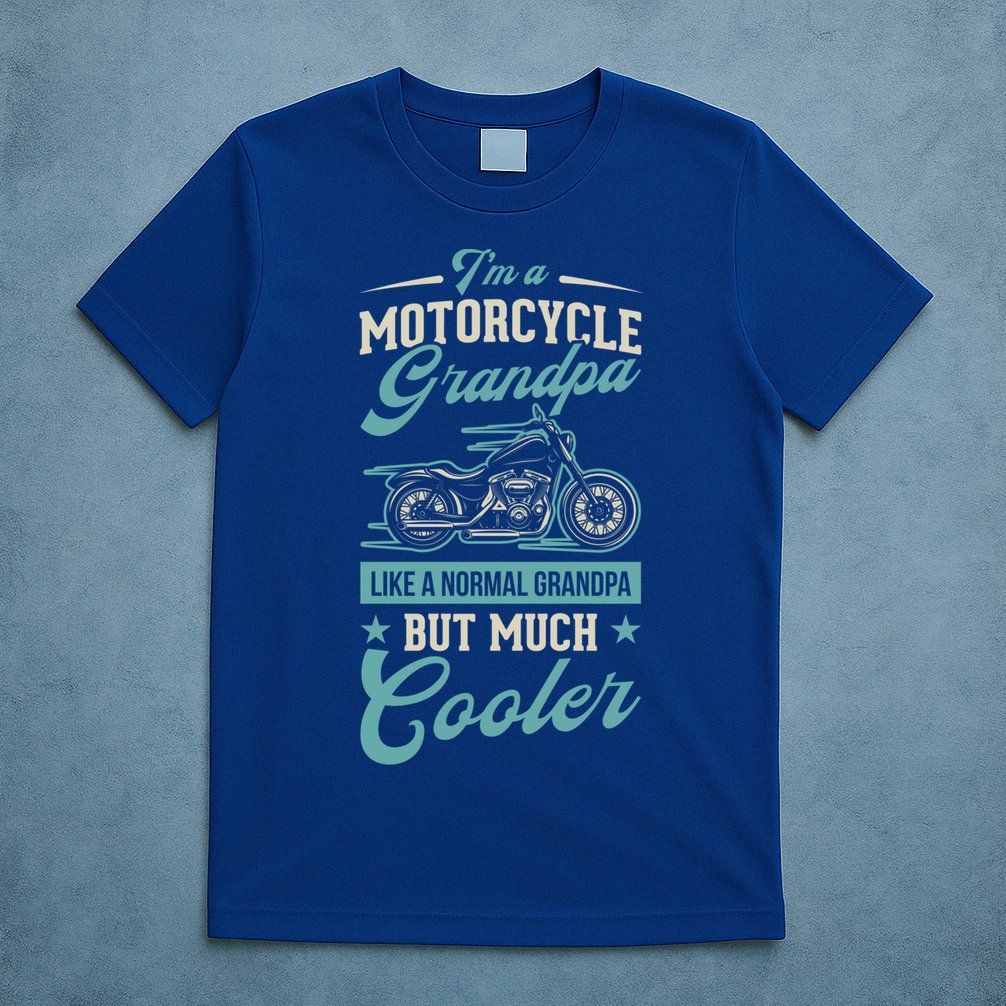 Motorcycle Grandpa Like A Normal Grandpa But Much Cooler Gift T-Shirt