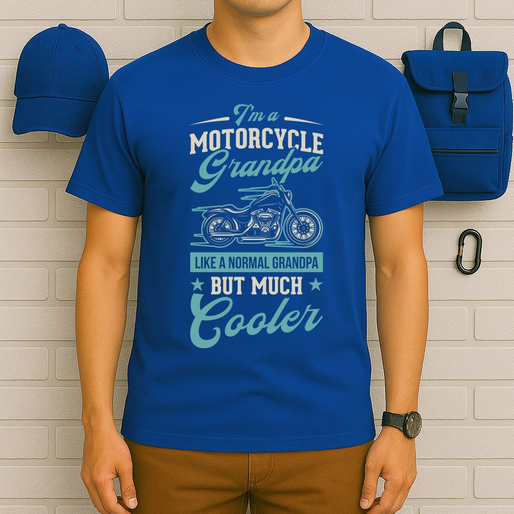 Motorcycle Grandpa Like A Normal Grandpa But Much Cooler Gift T-Shirt