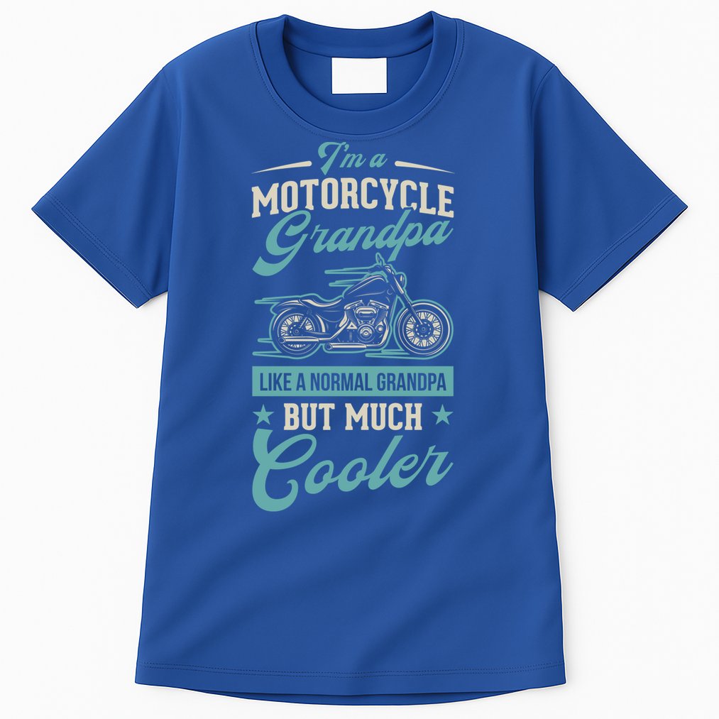 Motorcycle Grandpa Like A Normal Grandpa But Much Cooler Gift Tall T-Shirt