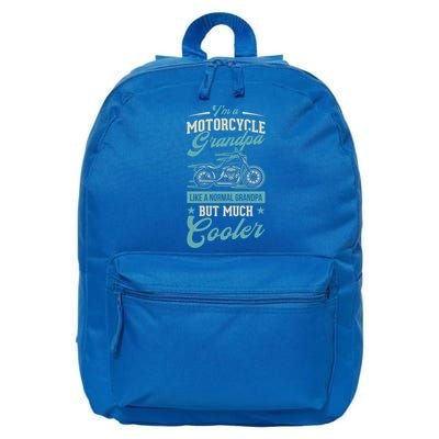Motorcycle Grandpa Like A Normal Grandpa But Much Cooler Gift 16 in Basic Backpack