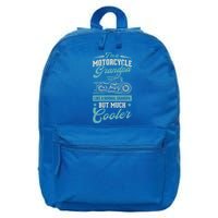 Motorcycle Grandpa Like A Normal Grandpa But Much Cooler Gift 16 in Basic Backpack